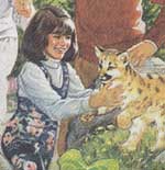 Girl with Bobcat
