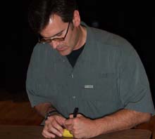 Bruce Campbell signing Tad the banana