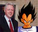 Vegeta with President Clinton